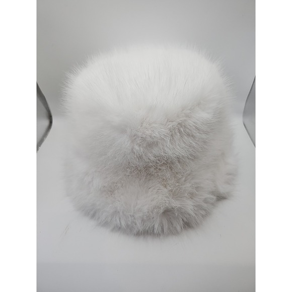 Juicy Couture White Faux Fur Bucket Hat Y2k Clueless